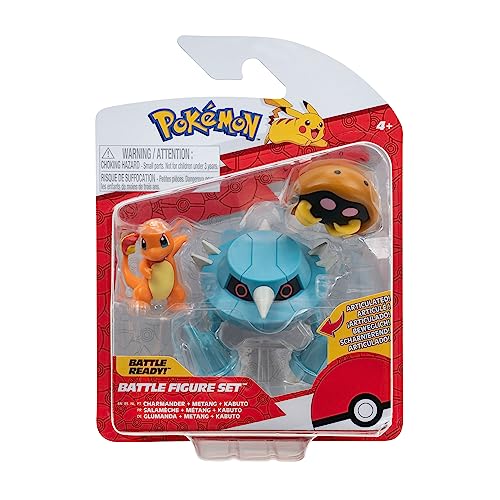 Pokémon PKW3052 - Battle Figure Set - Kabuto, Glumanda, Metang, offizielles Figuren Set Pokémon PKW3052 - Battle Figure Set - Kabuto, Glumanda, Metang, offizielles Figuren Set von Pokémon
