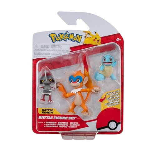 Pokémon PKW3058 Battle Figure Set-Gladiantri, Schiggy, Panpyro Pokémon PKW3058 Battle Figure Set-Gladiantri, Schiggy, Panpyro von Pokémon