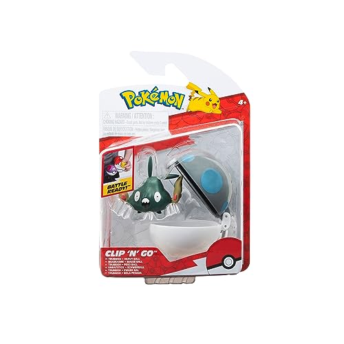 Pokemon PKW3140 Pokémon Clip'n'Go Poké Balls-Unratütox & Schwerball, Schwarz von Pokémon