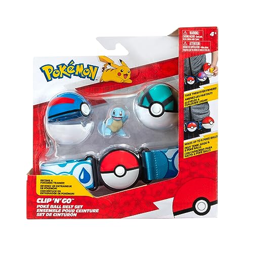 Pokémon PKW3161 - Clip and Go Pokéball Gürtel Set - Superball, Netzball & Schiggy, offizielles Set mit Figur Pokémon PKW3161 - Clip and Go Pokéball Gürtel Set - Superball, Netzball & Schiggy, offizielles Set mit Figur von Pokémon