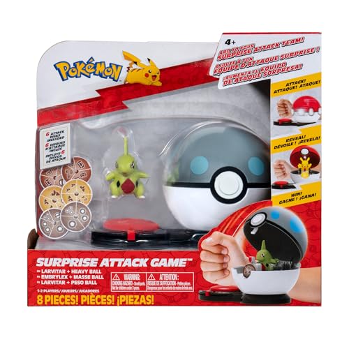 Pokémon PKW3171 - Surprise Attack Game Einzelpack - Larvitar mit Schwerball, offizielle Pokémon Figur mit Ball Pokémon PKW3171 - Surprise Attack Game Einzelpack - Larvitar mit Schwerball, offizielle Pokémon Figur mit Ball von Pokemon