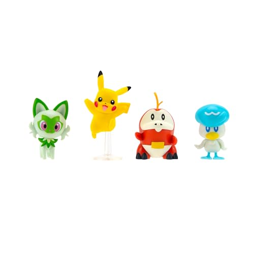 Pokémon PKW3402 - Battle Figure Multipack - 4er Pack mit Pikachu, Krokel, Kwaks, Felori, offizielle detaillierte Figuren, je 5 cm Pokémon PKW3402 - Battle Figure Multipack - 4er Pack mit Pikachu, Krokel, Kwaks, Felori, offizielle detaillierte Figuren, je 5 cm von Pokémon