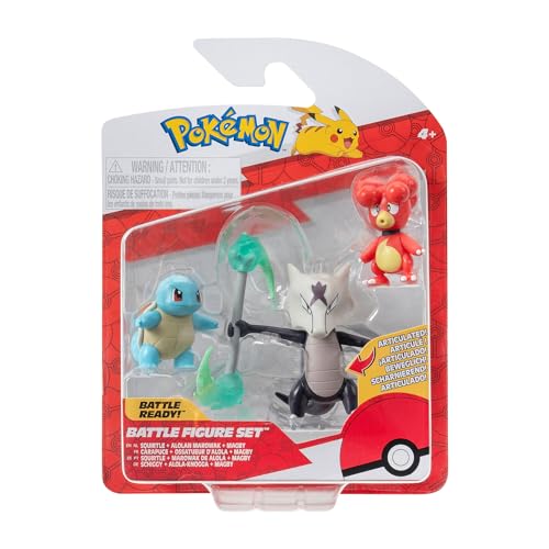 Pokémon PKW3600 - Battle Figure Set - Magby, Schiggy, Alola-Knogga, offizielles Figuren Set Pokémon PKW3600 - Battle Figure Set - Magby, Schiggy, Alola-Knogga, offizielles Figuren Set von Pokémon