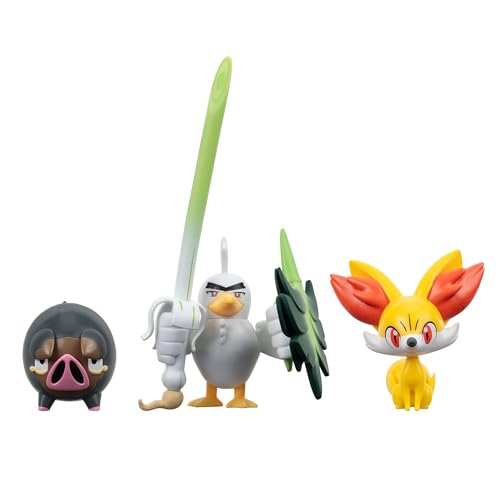 Pokémon PKW3602 - Battle Figure Set - Fynx, Ferkuli, Lauchzelot, offizielles Figuren Set von Pokémon