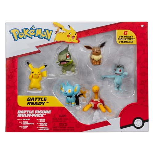 Pokémon PKW3614 - Battle Figure Multipack - 6er Pack mit Pikachu, Pottrott, Milza, Sheinux, Evoli & Machollo, offizielle Figuren, je 5 cm Pokémon PKW3614 - Battle Figure Multipack - 6er Pack mit Pikachu, Pottrott, Milza, Sheinux, Evoli & Machollo, offizielle Figuren, je 5 cm von Pokémon