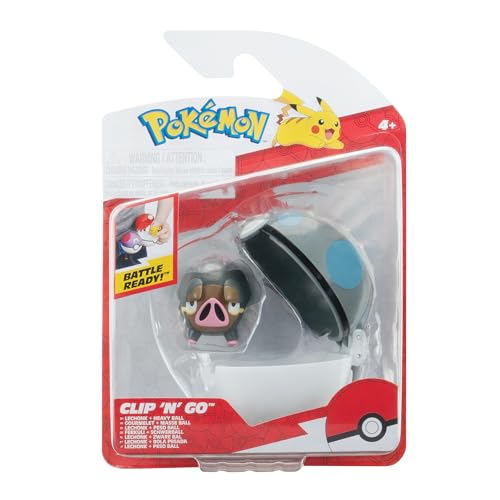 Pokémon PKW3633 - Clip'n'Go Poké Ball - Ferkuli & Schwerball, offizieller Pokéball mit 5 cm Figur Pokémon PKW3633 - Clip'n'Go Poké Ball - Ferkuli & Schwerball, offizieller Pokéball mit 5 cm Figur von Pokémon