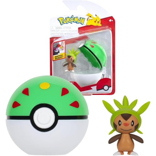 Pokémon PKW3641 - Clip'n'Go Poké Ball - Igamaro & Freundesball, offizieller Pokéball mit 5 cm Figur von Pokémon