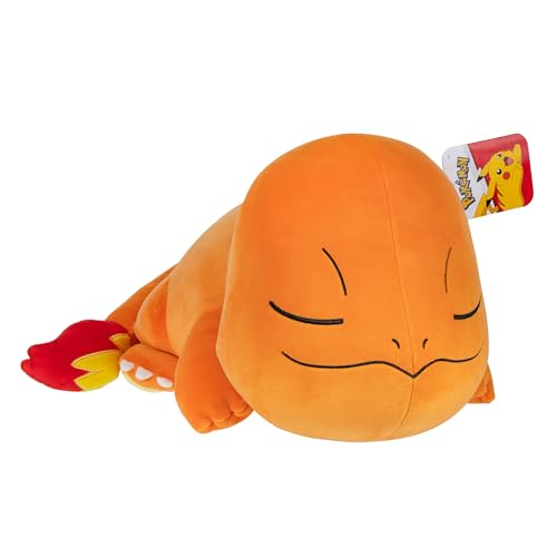 Pokémon PKW3883-45cm Schlafendes Plüsch - Glumanda, offizielles Plüsch von Pokémon