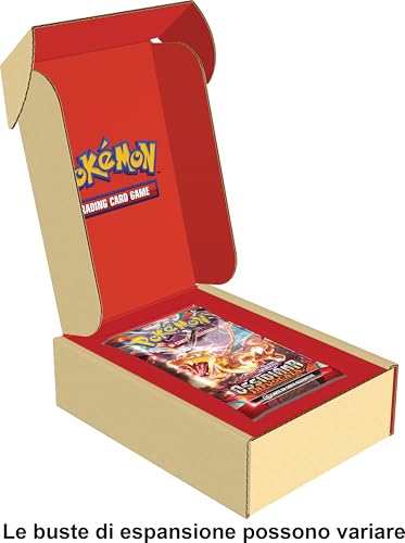 Pokémon Packung mit gemischten TCG-Boosterpacks (Vier Erweiterungspackungen für insgesamt 40 Karten; kann mehrere Umschläge derselben Erweiterung aufnehmen), italienische Ausgabe von Pokémon