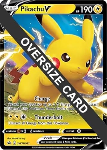 Pokemon - Pikachu Übergröße/Jumbo-Karte – SWSH061 – Black Star Promo von Pokémon