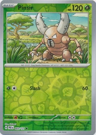 Pokemon - Pinsir 003/131 Prismatic Evolutions - Reverse Foil Einzelkarte von Pokémon
