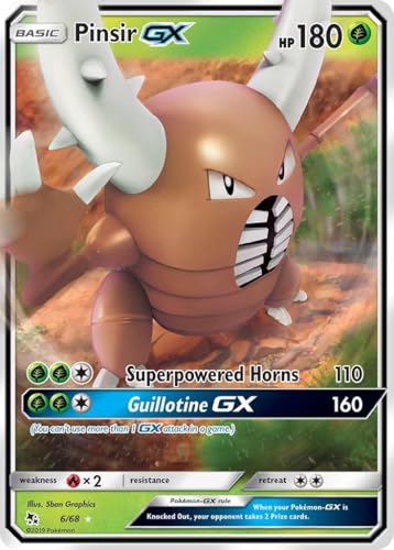 Pokemon - Pinsir GX 6/68 - Hidden Fates - Ultra Rare - Einzelkarte von Pokémon