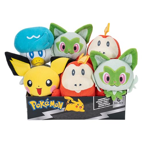Pokemon Pokémon 20cm Plüsch PKW4413-12 Select Corduroy Edition -Pichu, Quaxly, Fuecoco, Sprigatito - Official Stuffed Toy for Children 2+ Pokemon Pokémon 20cm Plüsch PKW4413-12 Select Corduroy Edition -Pichu, Quaxly, Fuecoco, Sprigatito - Official Stuffed Toy for Children 2+ von Pokemon