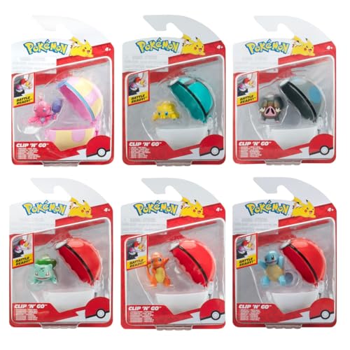 Pokemon Pokémon Clip´N´Go Actionfigures 95057-18 - Tinkatink, Lechink, Bulbasaur, Charmander, Squirtle, Joltik - Official Figure for Children 4+ Pokemon Pokémon Clip´N´Go Actionfigures 95057-18 - Tinkatink, Lechink, Bulbasaur, Charmander, Squirtle, Joltik - Official Figure for Children 4+ von Pokémon