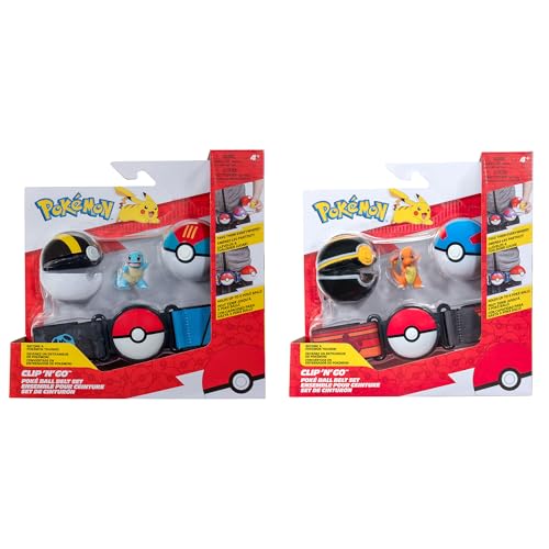 Pokemon Pokémon Clip´N´Go Gürtel Set - Charmander & Squirtle - Offizielle Playset for Children 4+ von Pokemon