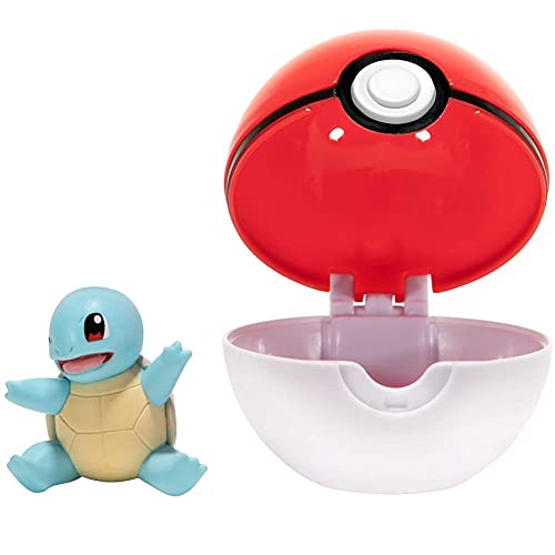Pokémon Pokemon Clip and Go Pokeball & Pokemon Figur Squirtle Schiggy – 5 cm Figuren - Neue 2023 - Offiziell Lizenziert Pokemon Spielzeug von Pokémon