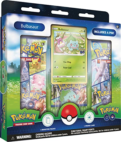 Pokémon TCG: Pokémon GO Pin-Kollektion - Bulbasaur (1 Folien-Promo-Karte, 1 Sammler-Pin und 3 Booster-Packs) Pokémon TCG: Pokémon GO Pin-Kollektion - Bulbasaur (1 Folien-Promo-Karte, 1 Sammler-Pin und 3 Booster-Packs) von Pokémon