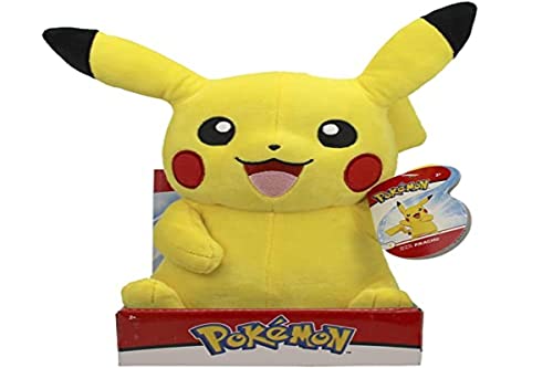 Pokémon Pokemon Plüsch BO97879, Pikachu Plüschfigur (30cm), realistisch, Super weiches, lebensecht gestaltetes Plüschtier zum Knuddeln und Liebhaben, Mehrfarbig von Pokémon