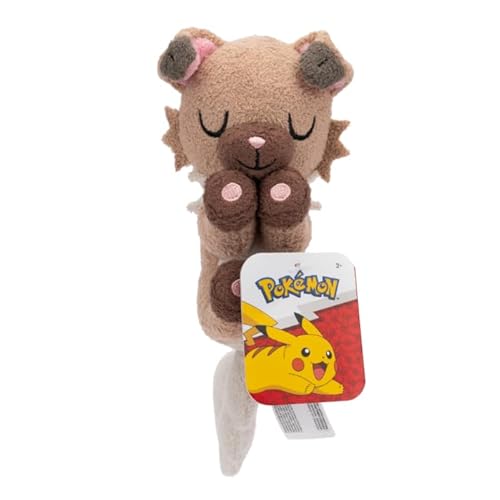 Pokémon Pokemon Plush 12cm Sleeping Rockruff - Brown/White - Official Stuffed Toy for Children 2+ Years von Pokémon