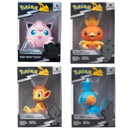Pokemon 'Pokémon Select Vinyl Collectible Figures - Torchic, Mudkip, Chimchae, Jigglypuff - Official Collectible Figure for Children 4+ Pokemon 'Pokémon Select Vinyl Collectible Figures - Torchic, Mudkip, Chimchae, Jigglypuff - Official Collectible Figure for Children 4+ von Pokémon