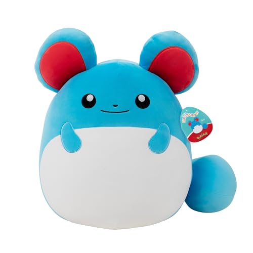 Pokémon Pokemon Squishmallows - 35cm Marill - 14" inch Blue/White Stuffed Plush Toy - Official Toy for Children 2+ Years. von Pokémon