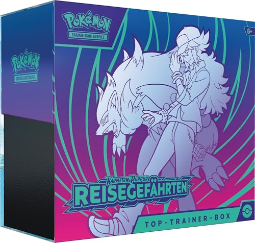 Pokémon-Sammelkartenspiel: Top-Trainer-Box Karmesin und Purpur – Reisegefährten (1 Vollbild-Promokarte, 9 Boosterpacks und Premium-Zubehör) von Pokémon