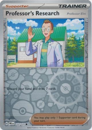 Pokemon - Professor's Research (Professor Elm) 123/131 Prismatic Evolutions - Reverse Foil Einzelkarte von Pokémon