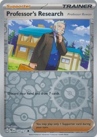 Pokemon - Professor's Research (Professor Rowan) 124/131 Prismatic Evolutions - Reverse Foil Einzelkarte von Pokémon