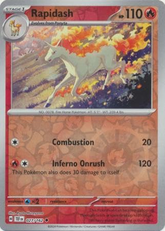 Pokemon - Rapidash 027/162 - Temporal Forces Reverse Foil - Einzelkarte Pokemon - Rapidash 027/162 - Temporal Forces Reverse Foil - Einzelkarte von Pokémon