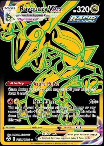 Pokémon Rayquaza Vmax TG29/TG30 Silver Tempest Trainer Gallery Pokemon Schwarz & Gold Ultra Rare Karte von Pokémon