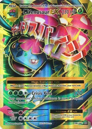 Pokémon Sammelkarte - Pokémon MEGA Venusaur EX 100/108 XY Evolutions Holo Englisch - 1 von Pokémon
