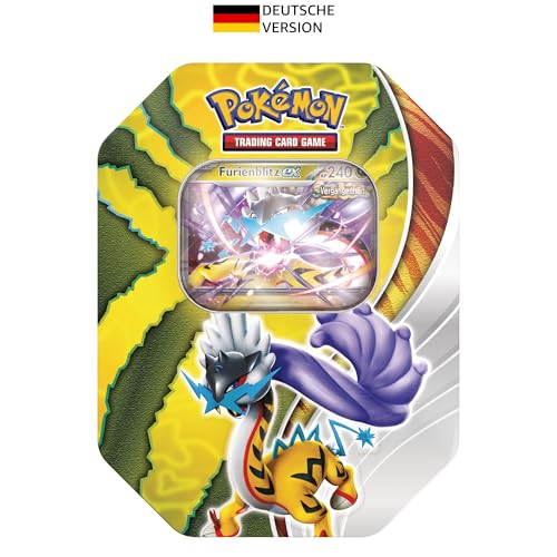 Pokémon-Sammelkartenspiel: Tin-Box Paradox-Schicksale: Furienblitz-ex (1 holografische Promokarte & 4 Boosterpacks) Pokémon-Sammelkartenspiel: Tin-Box Paradox-Schicksale: Furienblitz-ex (1 holografische Promokarte & 4 Boosterpacks) von Pokémon