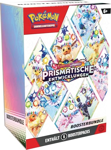 Pokémon-Sammelkartenspiel: Boosterbundle Karmesin & Purpur – Prismatische Entwicklungen (6 Boosterpacks) von Pokémon