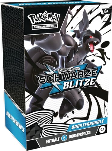 Pokémon-Sammelkartenspiel: Boosterbundle Karmesin & Purpur – Schwarze Blitze (6 Boosterpacks) von Pokémon