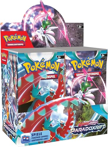Pokémon-Sammelkartenspiel: Boosterpack-Display-Box Karmesin & Purpur – Paradoxrift (36 Boosterpacks) von Pokémon