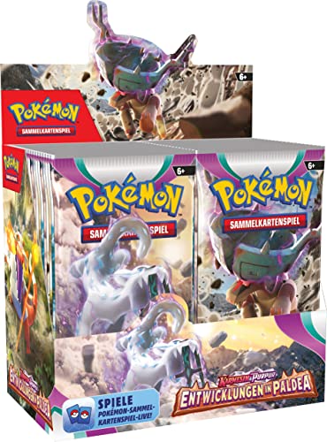 Pokémon-Sammelkartenspiel: Display-Box Karmesin & Purpur – Entwicklungen in Paldea (36 Boosterpacks) von Pokémon
