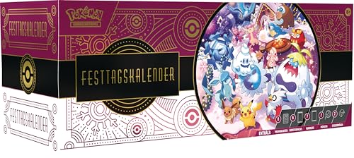 Pokémon-Sammelkartenspiel: Festtagskalender (8 holografische Karten, 6 Boosterpacks, 7 Funpacks & mehr) von Pokémon