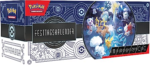 Pokémon-Sammelkartenspiel: Festtagskalender (8 holografische Promokarten, 5 Boosterpacks & mehr) von Pokémon