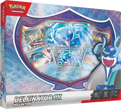 Pokémon-Sammelkartenspiel: Kollektion Delfinator-ex (4 Boosterpacks, 3 holografische Promokarten & 1 überdimensionale Karte) von Pokémon