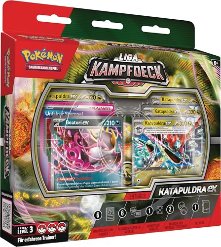 Pokémon-Sammelkartenspiel: Liga-Kampfdeck Katapuldra-ex (1 sofort spielbares Deck mit 60 Karten, darunter Katapuldra-ex & Beatori-ex) von Pokémon
