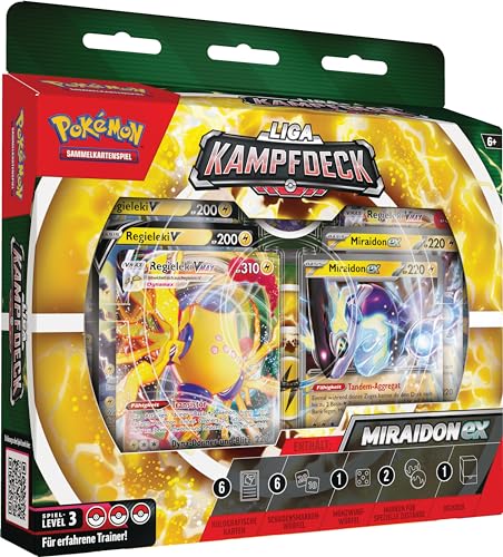 Pokémon-Sammelkartenspiel: Liga-Kampfdeck Miraidon-ex (1 sofort spielbares Deck mit 60 Karten, inklusive Miraidon-ex & Regieleki-VMAX!) von Pokémon