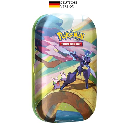 Pokémon-Sammelkartenspiel: Mini-Tin-Box Farbenfrohes Paldea: Azugladis & Viscora (2 Boosterpacks, 1 Stickerbogen) von Pokémon