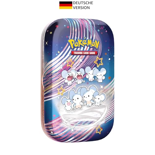 Pokémon-Sammelkartenspiel: Mini-Tin-Box Karmesin & Purpur – Paldeas Schicksale: Famieps (2 Boosterpacks, 1 Sticker & 1 Bildkarte) von Pokémon