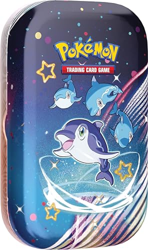 Pokémon-Sammelkartenspiel: Mini-Tin-Box Karmesin & Purpur – Paldeas Schicksale: Normifin (2 Boosterpacks, 1 Sticker & 1 Bildkarte) von Pokémon