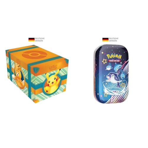 Pokémon-Sammelkartenspiel: Paldea-Abenteuerkoffer (7 holografische Promokarten & 6 Boosterpacks) & Sammelkartenspiel: Mini-Tin-Box Karmesin & Purpur von Pokémon