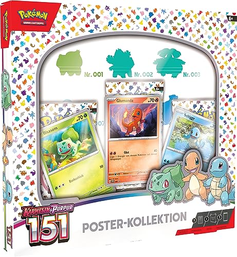 Pokémon-Sammelkartenspiel: Poster-Kollektion Karmesin & Purpur – 151 (3 Boosterpacks & 3 holografische Promokarten) von Pokémon