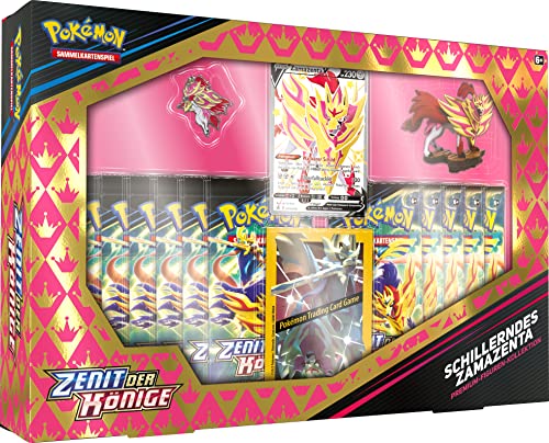 Pokémon-Sammelkartenspiel: Premium-Figuren-Kollektion Zenit der Könige: Schillerndes Zamazenta (1 holografische Promokarte, 1 Figur & 11 Boosterpacks) von Pokémon