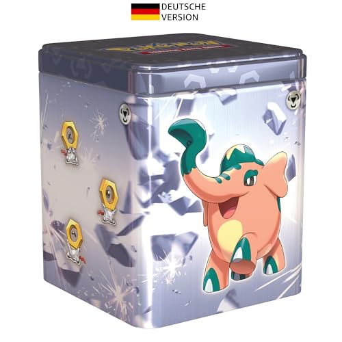 Pokémon-Sammelkartenspiel: Stapel-Tin-Box Metall (3 Boosterpacks & 2 Stickerbögen) von Pokémon