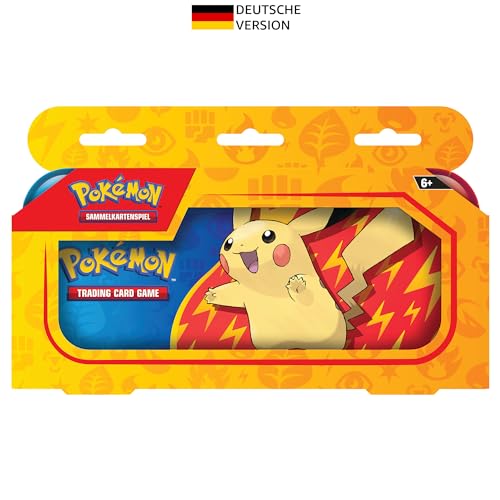Pokémon-Sammelkartenspiel: Stifteetui für den Schulanfang – Pikachu (1 Tin-Box & 2 Boosterpacks) von Pokémon