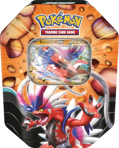 Pokémon-Sammelkartenspiel: Tin-Box Schlagkräftige Legenden: Koraidon-ex (1 holografische Promokarte & 4 Boosterpacks) von Pokémon